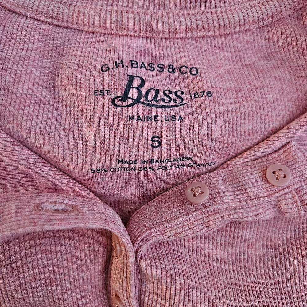 G.H. Bass & Co. Dusty Pink Ribbed Top